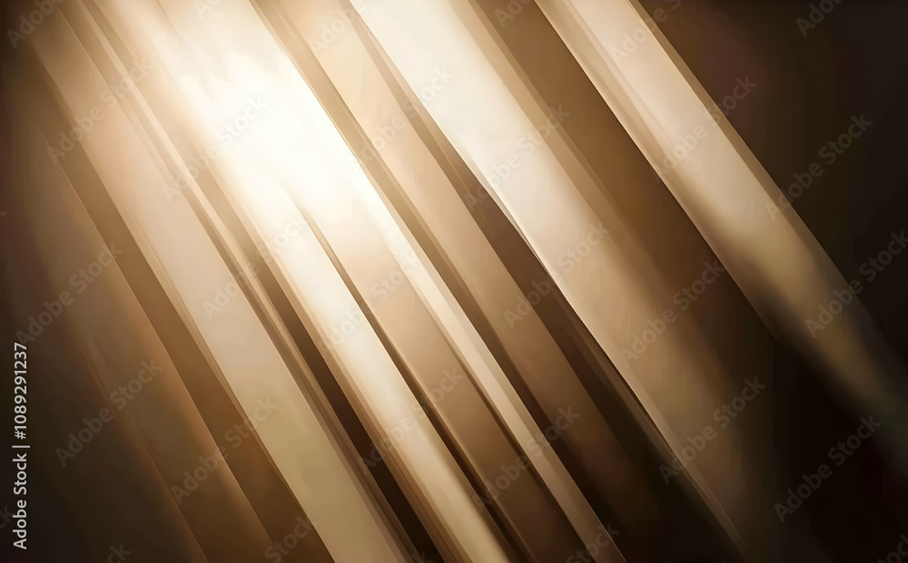 Abstract diagonal lines in shades of brown and beige with a bright light source. Abstract diagonal lines in shades of brown and beige with a bright light source.