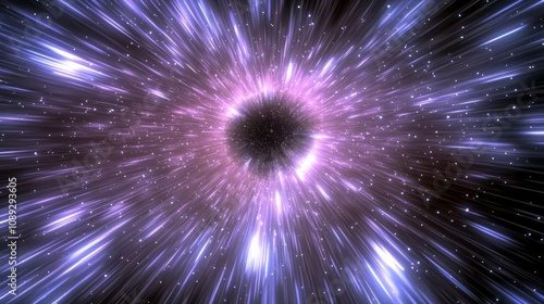 4K motion design. flight through the lighting space tunnel. Wormhole , isolated on white background,  , copy space, copy space for text,