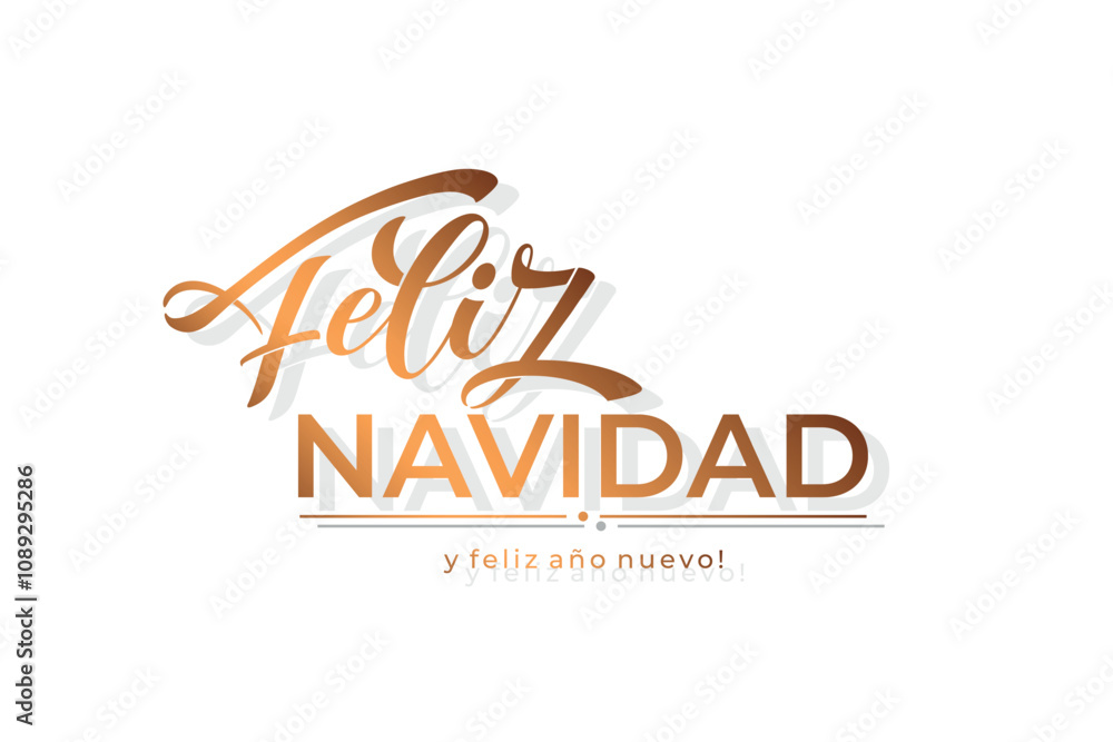Feliz Navidad spanish Merry Christmas Modern calligraphy lettering on sticker for season greetings. Vector background Feliz Navidad spanish Merry Christmas Modern calligraphy lettering on sticker for season greetings. Vector background