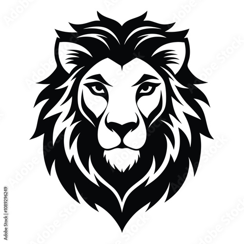 Lion Head Silhouette Logo