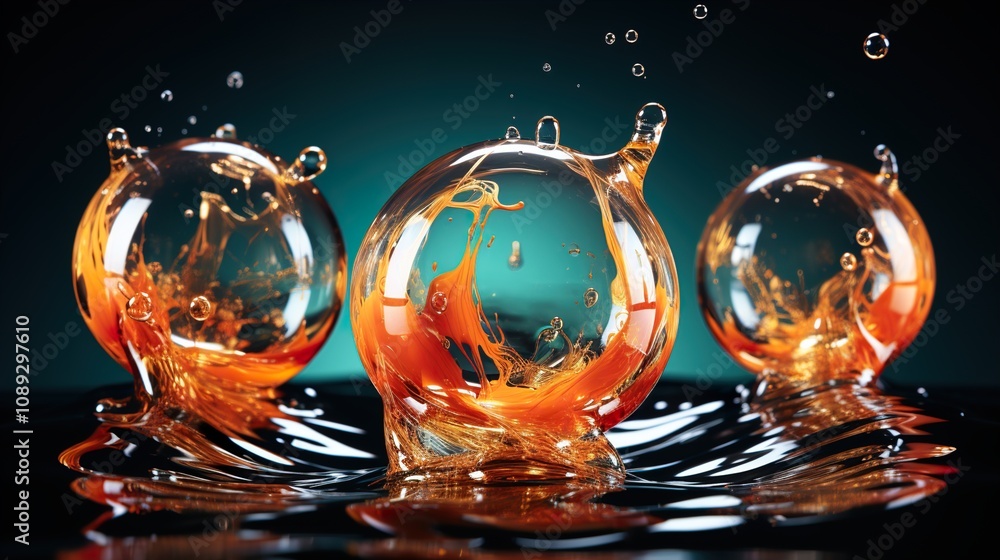 splash on black HD 8K wallpaper Stock Photographic Image