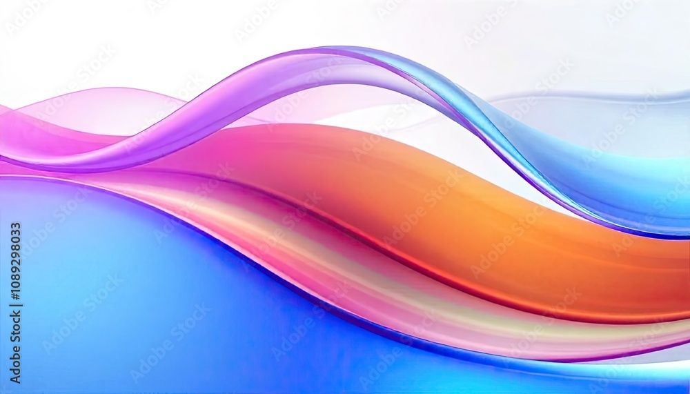 Obraz premium Flowing waves of colorful abstract art digital design vibrant environment modern aesthetic dynamic perspective for creative inspiration