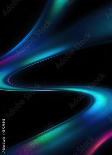 Dynamic flowing light patterns abstract background digital art dark environment close-up viewpoint visual concept