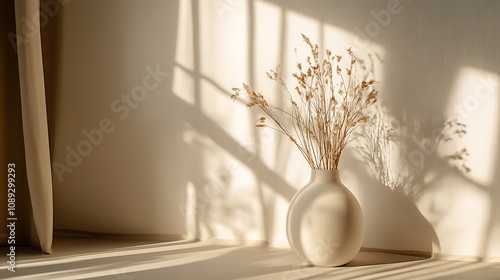 Elegant and Cozy Modern Bedroom Interior Design with Stylish Decor, mockup, poster and Background