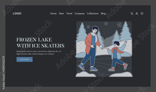 Hello Winter. Flat Vector Illustration