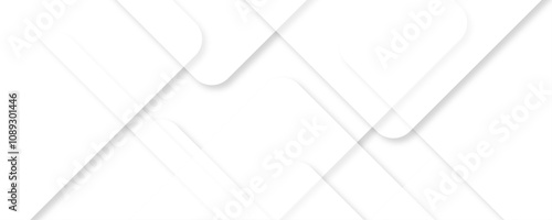 Abstract white triangular or polygonal line shapes, stylist geometric line background.  Abstract white square shape with futuristic. Soft shadow on neutral light whit textured background