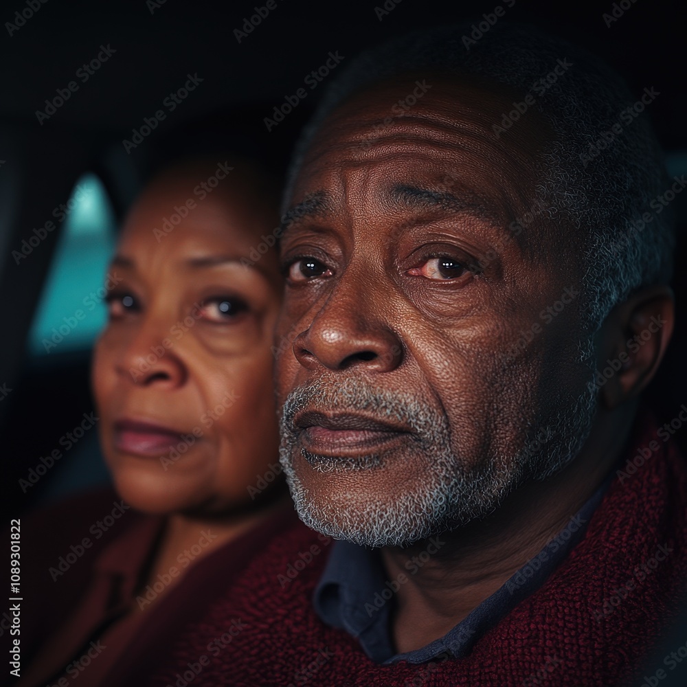 intimate portrait of two people in a car, capturing emotions and connection intimate portrait of two people in a car, capturing emotions and connection