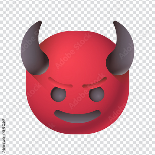 Evil vector design in EPS 10 format. This bold and expressive illustration represents a mischievous, sinister, or villainous emotion—often used in comic-style characters, Halloween themes, fantasy sto