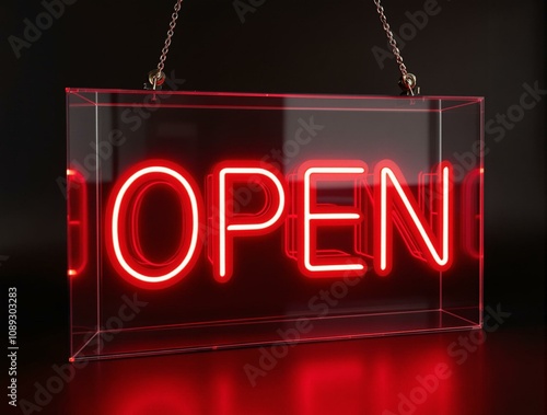 neon sign open