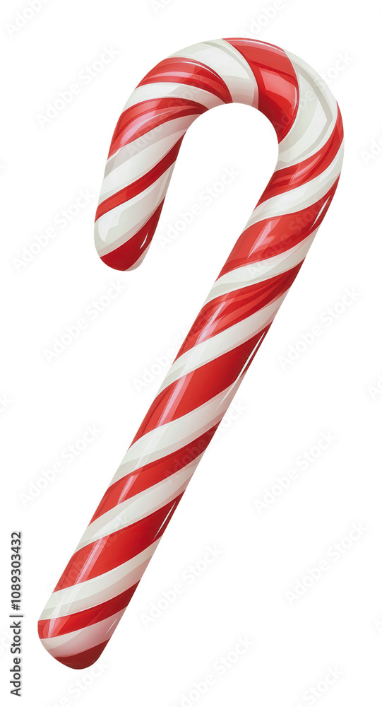 Obraz premium PNG Colorful candy cane for holiday celebrations