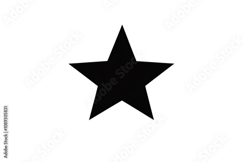 a black star on a white background