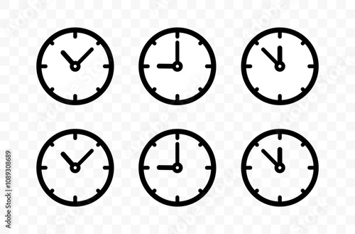 Clock, watch and timepiece, graphic design. Timer, time, alarmclock and alarm, vector design and illustration