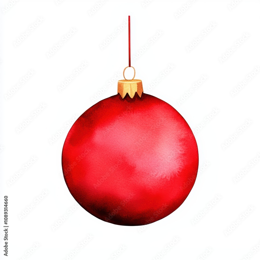 A red ornament hanging from a string A red ornament hanging from a string