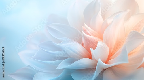 Delicate flower bloom nature digital art soft colors close-up serenity and beauty