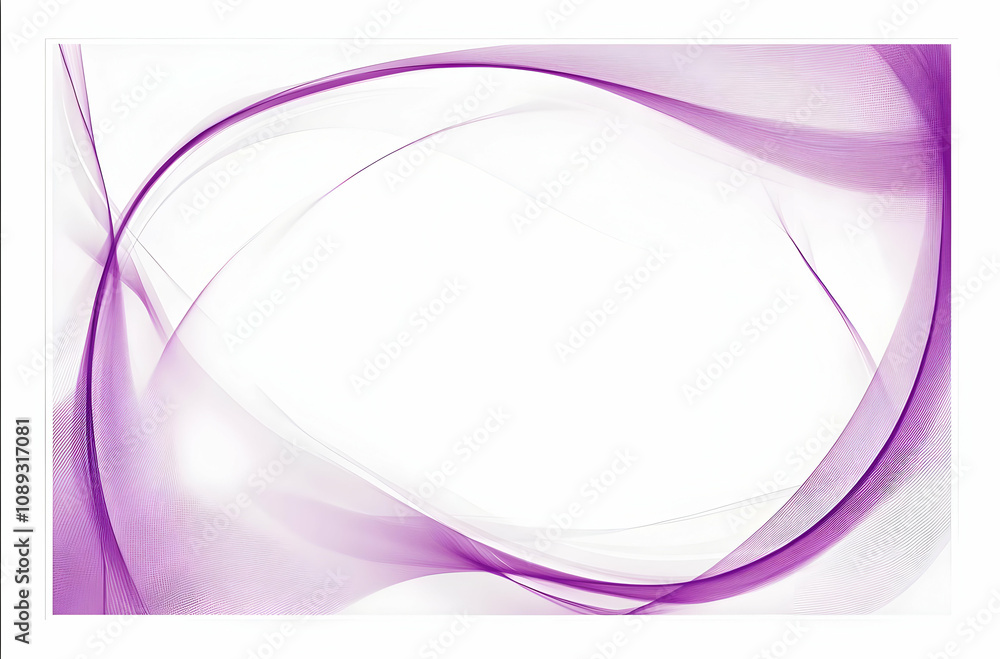 Naklejka premium Abstract purple and white wave background design with copy space.