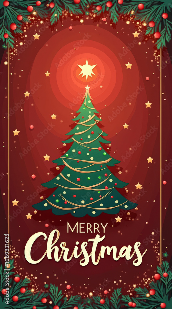 Elegant Merry Christmas and Happy Holidays Image with Christmas Trees, Festive Decorations, and Seasonal Greetings - Perfect for Cards and Winter Celebrations Elegant Merry Christmas and Happy Holidays Image with Christmas Trees, Festive Decorations, and Seasonal Greetings - Perfect for Cards and Winter Celebrations