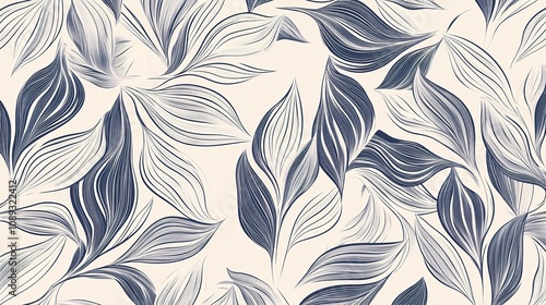 Elegant minimalist monochrome line art pattern nature-inspired design digital artwork home decor artistic viewpoint aesthetic concept