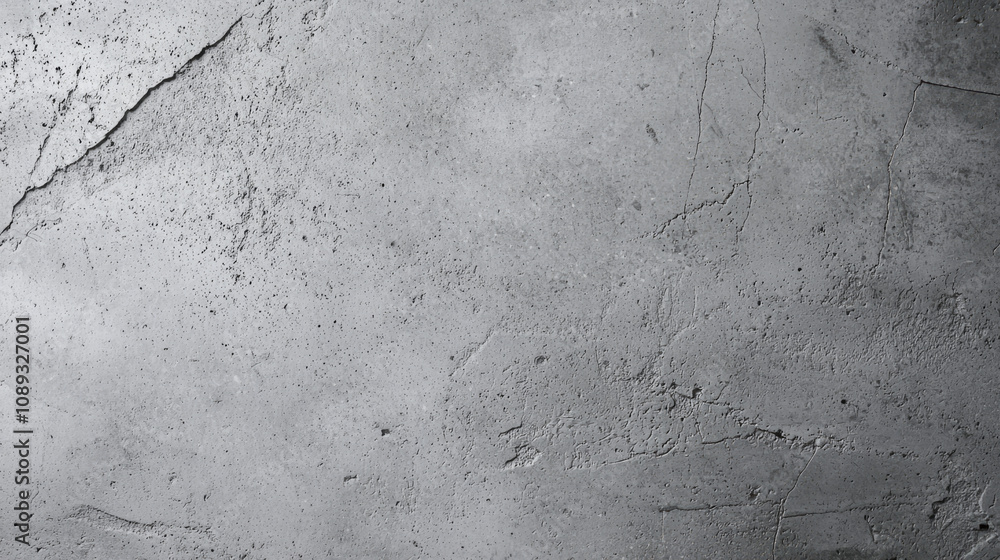 Obraz premium Concrete wall texture with cracks and imperfections under soft light