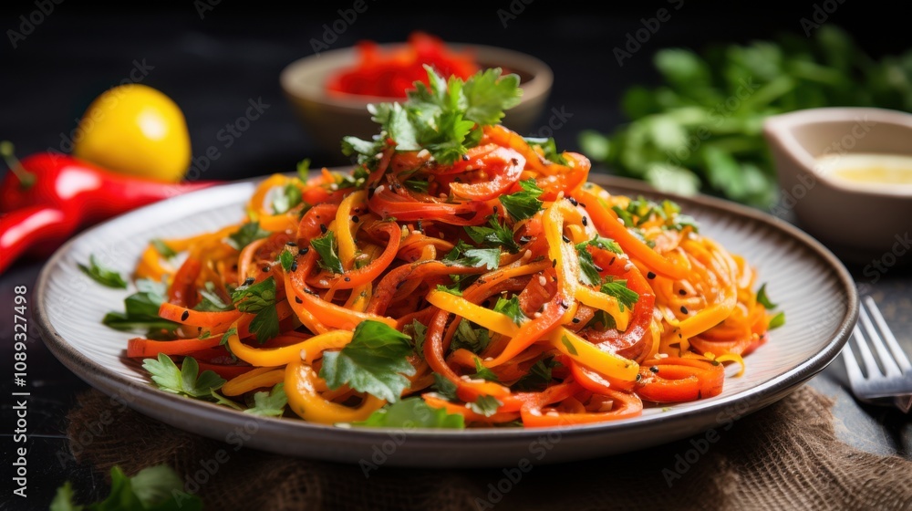 Carrot and Red Onion Salad with Parsley Carrot and Red Onion Salad with Parsley