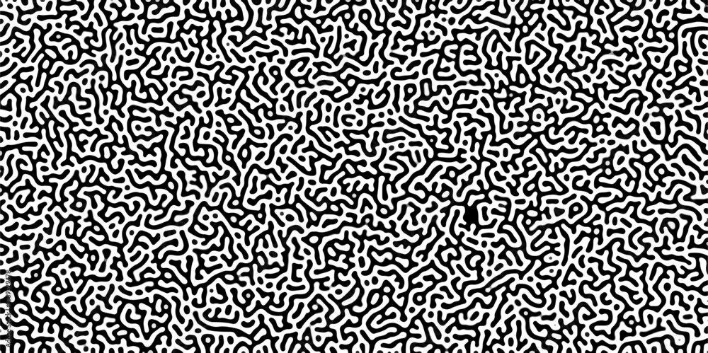 Monochrome Turing reaction background. Abstract pattern background. Linear design with biological shapes. Organic lines in memphis. Overlay template abstract Turing organic wallpaper background. Monochrome Turing reaction background. Abstract pattern background. Linear design with biological shapes. Organic lines in memphis. Overlay template abstract Turing organic wallpaper background.