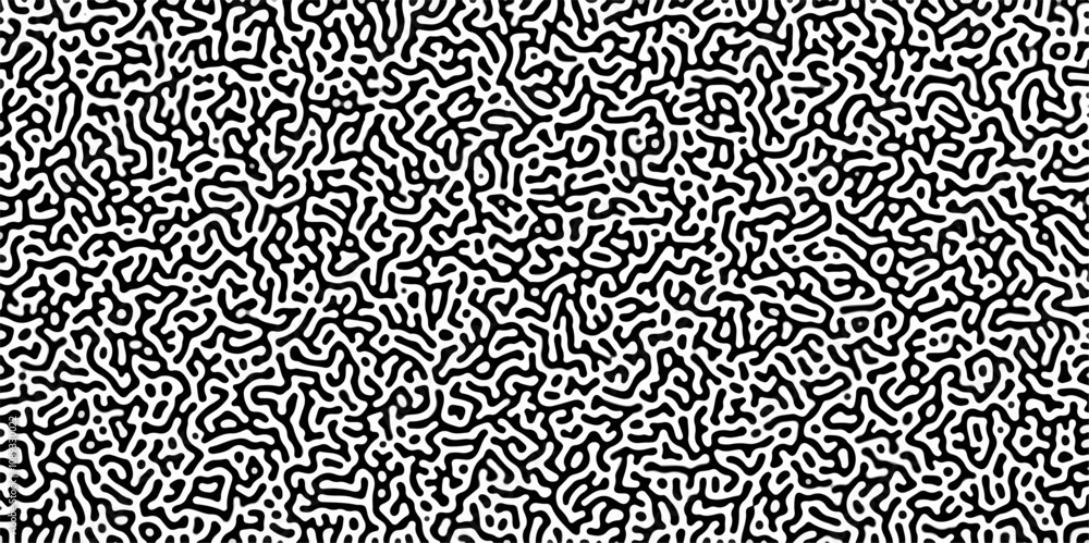 Monochrome Turing reaction background. Abstract pattern background. Linear design with biological shapes. Organic lines in memphis. Overlay template abstract Turing organic wallpaper background. Monochrome Turing reaction background. Abstract pattern background. Linear design with biological shapes. Organic lines in memphis. Overlay template abstract Turing organic wallpaper background.