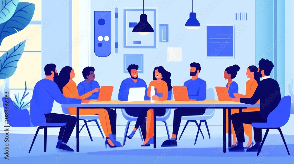 Teamwork Makes the Dream Work: Diverse Team Meeting in Modern Office Teamwork Makes the Dream Work: Diverse Team Meeting in Modern Office