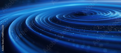 glowing blue round waves background, spin, swirl 9