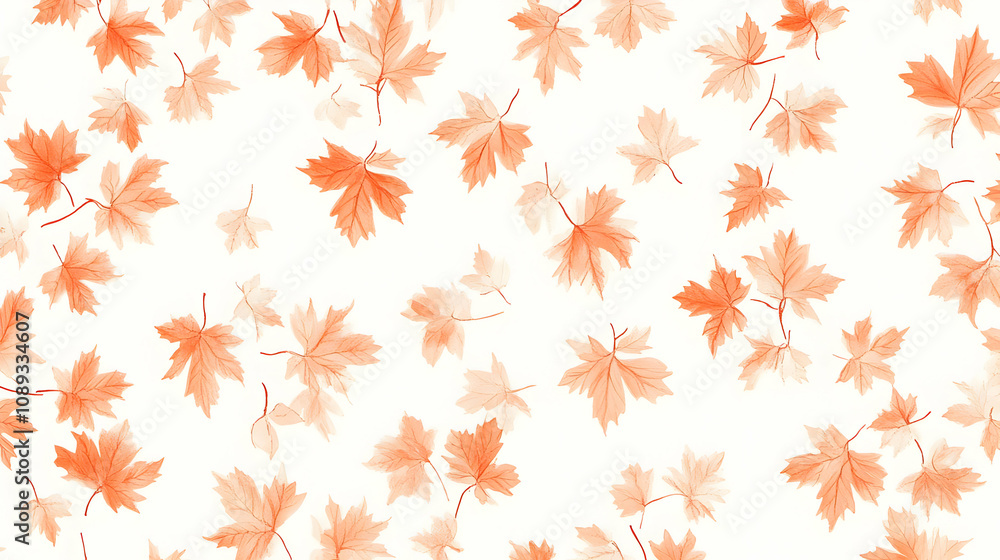 Orange autumn leaves falling on white background. Perfect for seasonal designs, fall themes, or nature-inspired projects. Orange autumn leaves falling on white background. Perfect for seasonal designs, fall themes, or nature-inspired projects.