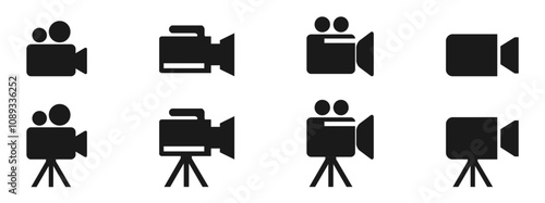 digital camera video, camera film icon