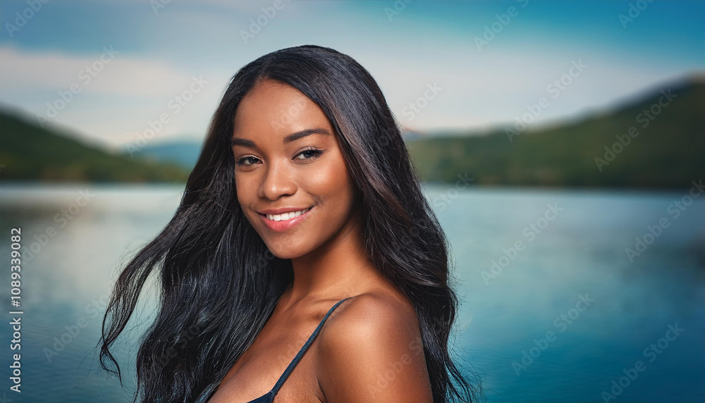 Junge Frau am See Junge Frau am See
