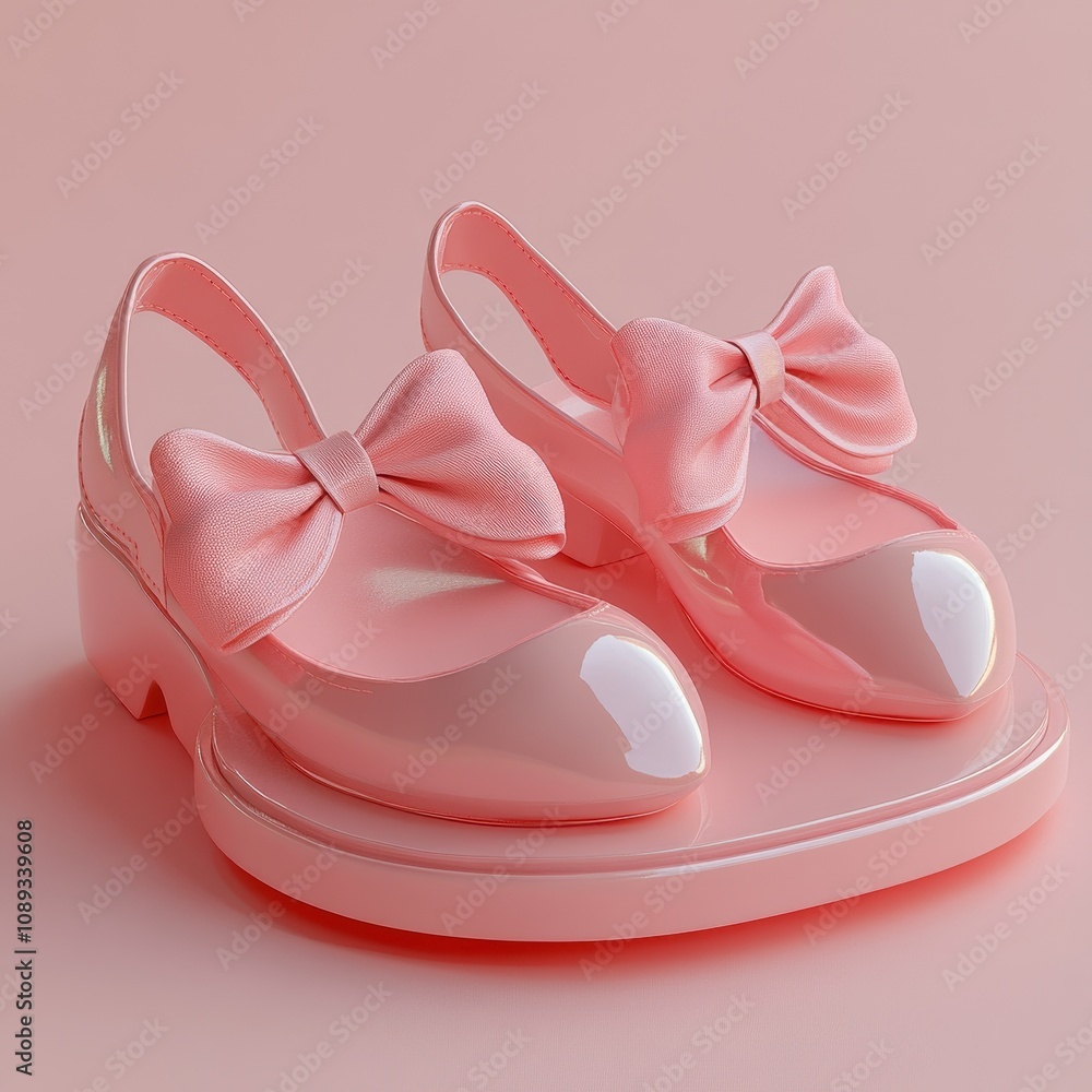 Cute and Whimsical Pink Bow Jelly Shoes Cute and Whimsical Pink Bow Jelly Shoes