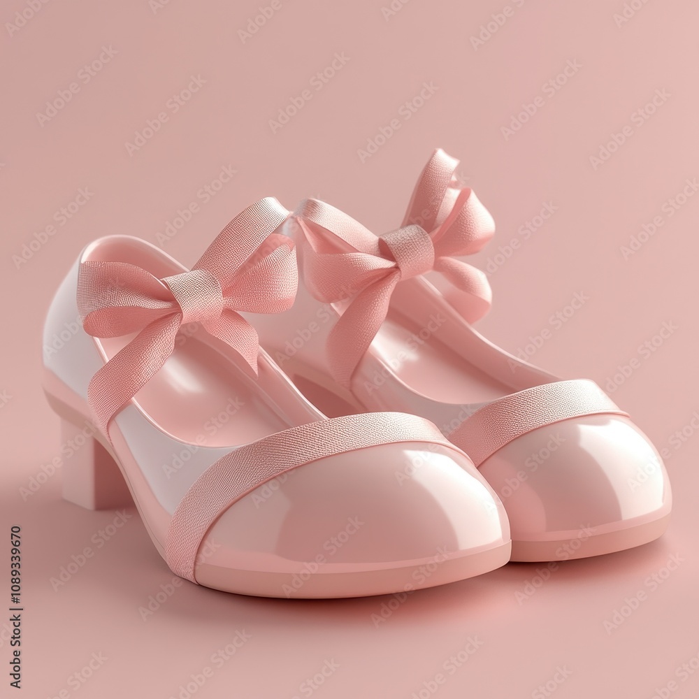 Delicate Pink Bow Shoes - Elegant and Graceful Fashion Statement Delicate Pink Bow Shoes - Elegant and Graceful Fashion Statement