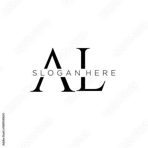 AL initial monogram logo with bussines style dsign