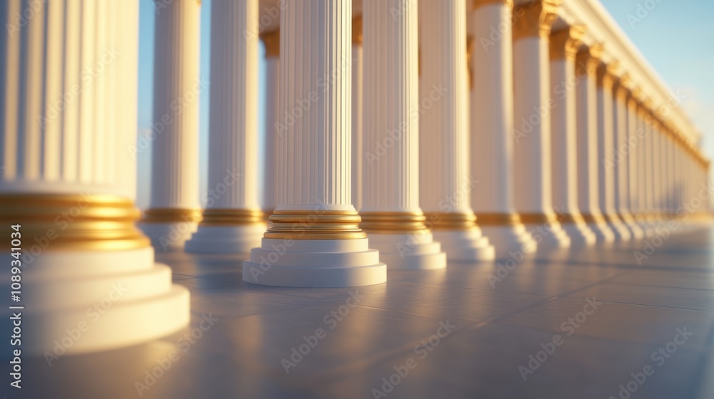 elegant architectural columns in soft sunlight elegant architectural columns in soft sunlight