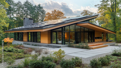 Modern Passive Solar House Design: Sustainable Architecture, Eco-Friendly Home, Energy Efficient, Contemporary