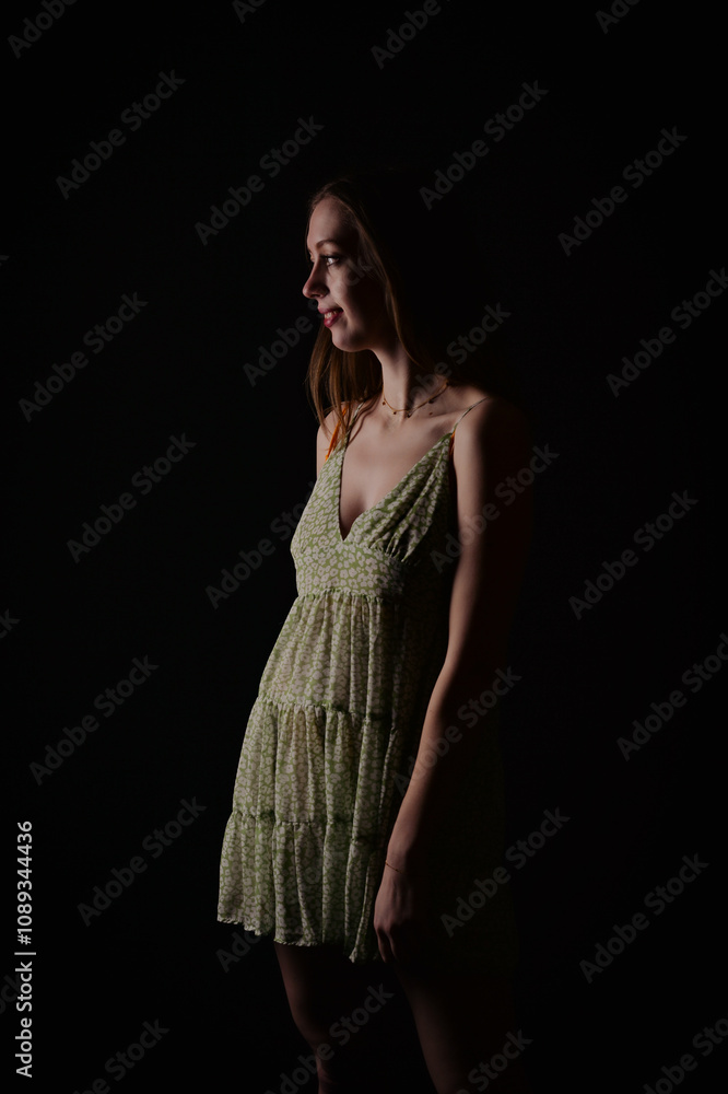 Fototapeta premium frau, bekleidung, gestalten, schönheit, leitbild, glamour, haar, eleganz, black, elegant, person, frau, 1, atelier, lang, leute, brünett, rot, körper, sinnlichkeit, braut, gesicht, posing, stil, kleid