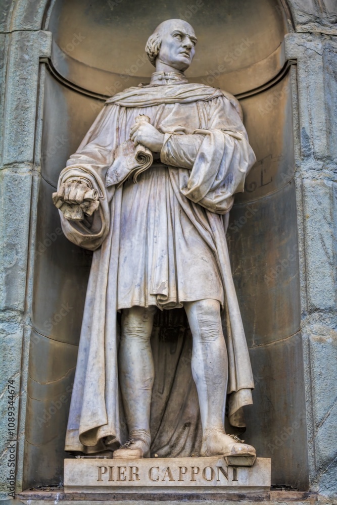 florenz, italien - alte statue von pier capponi