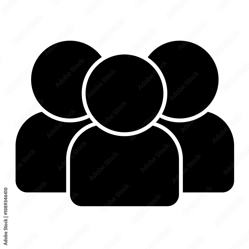 group icon set isolated vector