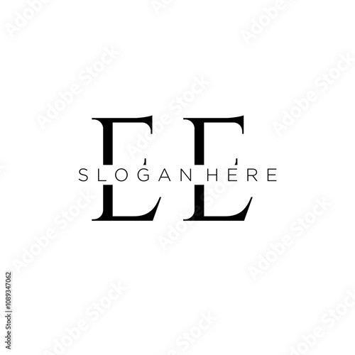 EE initial monogram logo with bussines style dsign