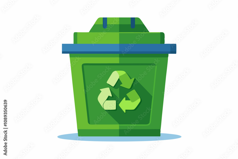 Recycle bin white back ground vector illustration Recycle bin white back ground vector illustration