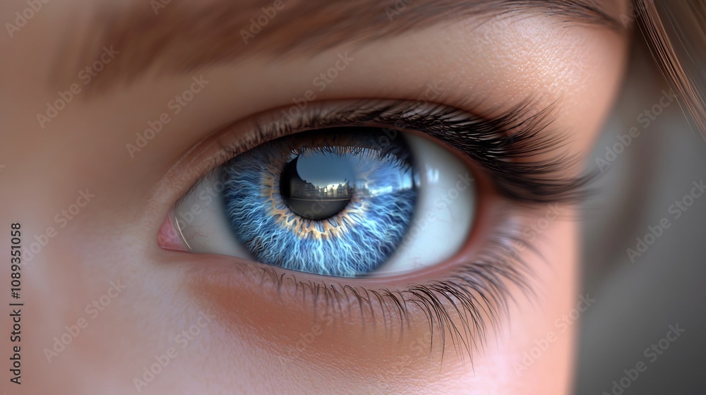 Mesmerizing Blue Eye Reflecting Introspective Contemplation Mesmerizing Blue Eye Reflecting Introspective Contemplation