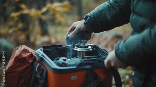 Camping Stove Setup: Outdoor Adventure Gear Packing