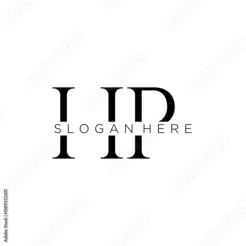 HP initial monogram logo with bussines style dsign