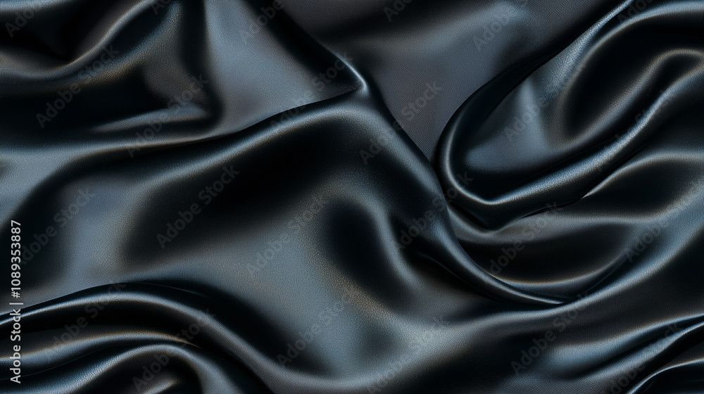 Fototapeta premium Black silk fabric tile