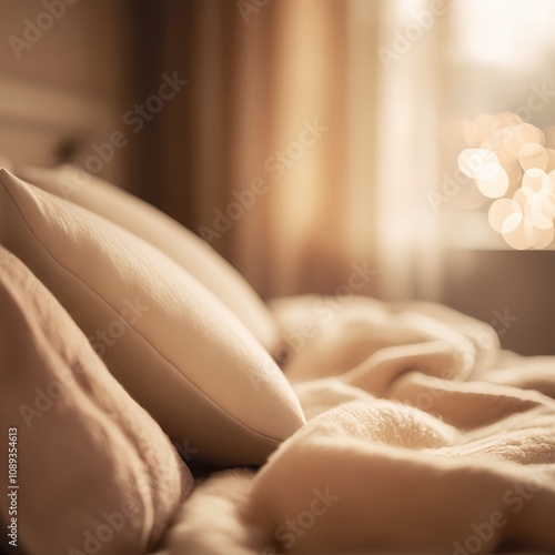 Wallpaper Mural Bed with blurry background Torontodigital.ca