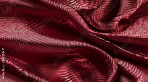 Red silk fabric