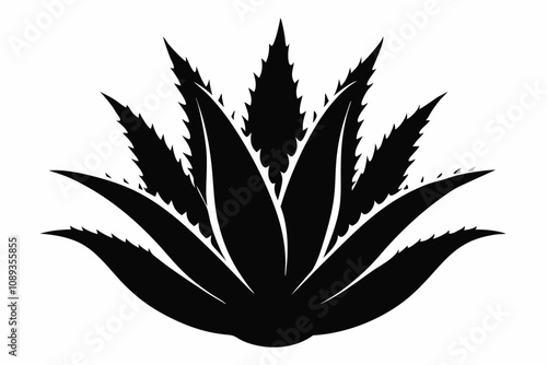 Aloe Vera Vector Silhouette, Agave plant vector, agave symbol