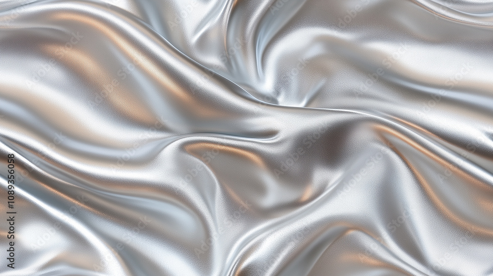 Silver metallic liquid material or fabric Silver metallic liquid material or fabric