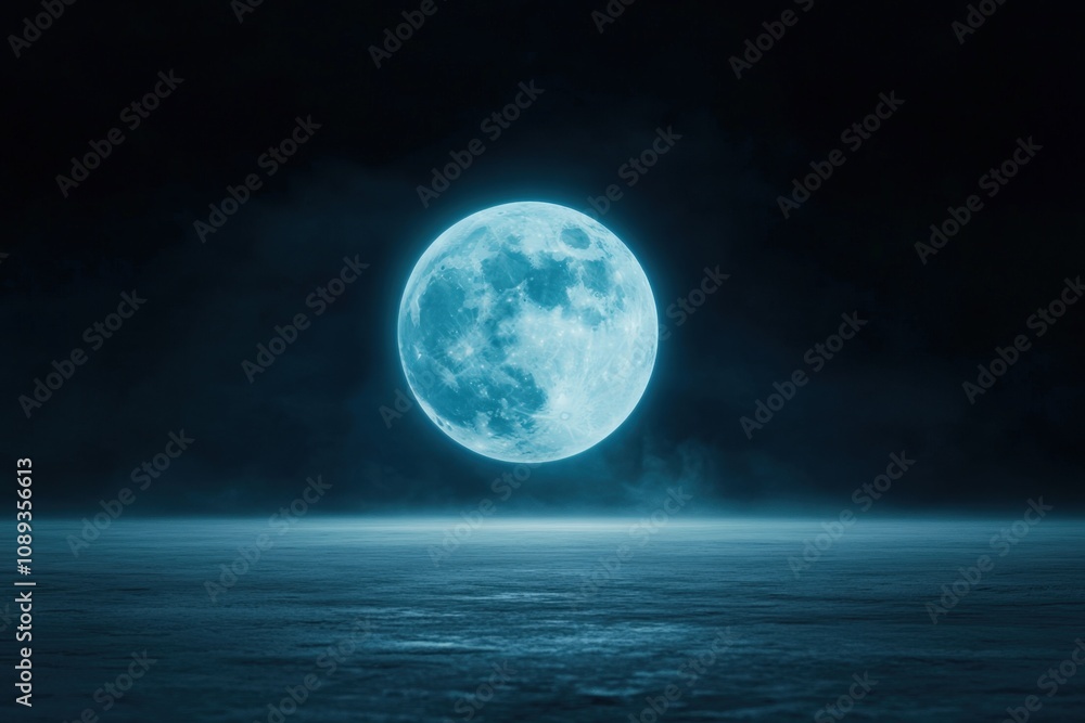 a bright full moon illuminating a calm ocean at night a bright full moon illuminating a calm ocean at night
