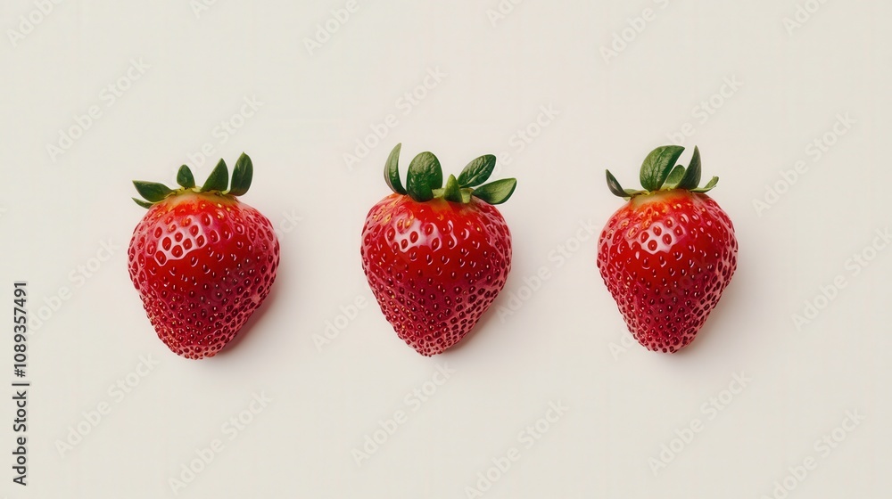 fresh strawberries arranged on a light background fresh strawberries arranged on a light background